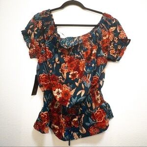 OLM off shoulder floral top